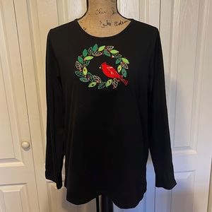 Kim Rogers Christmas Cardinal Shirt XL
